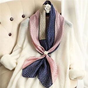 Miss Austin - Pink & Blue Square Scarf